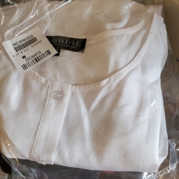 Eloqui sleeveless tie blouse 1X‎ - Picture 4 of 9